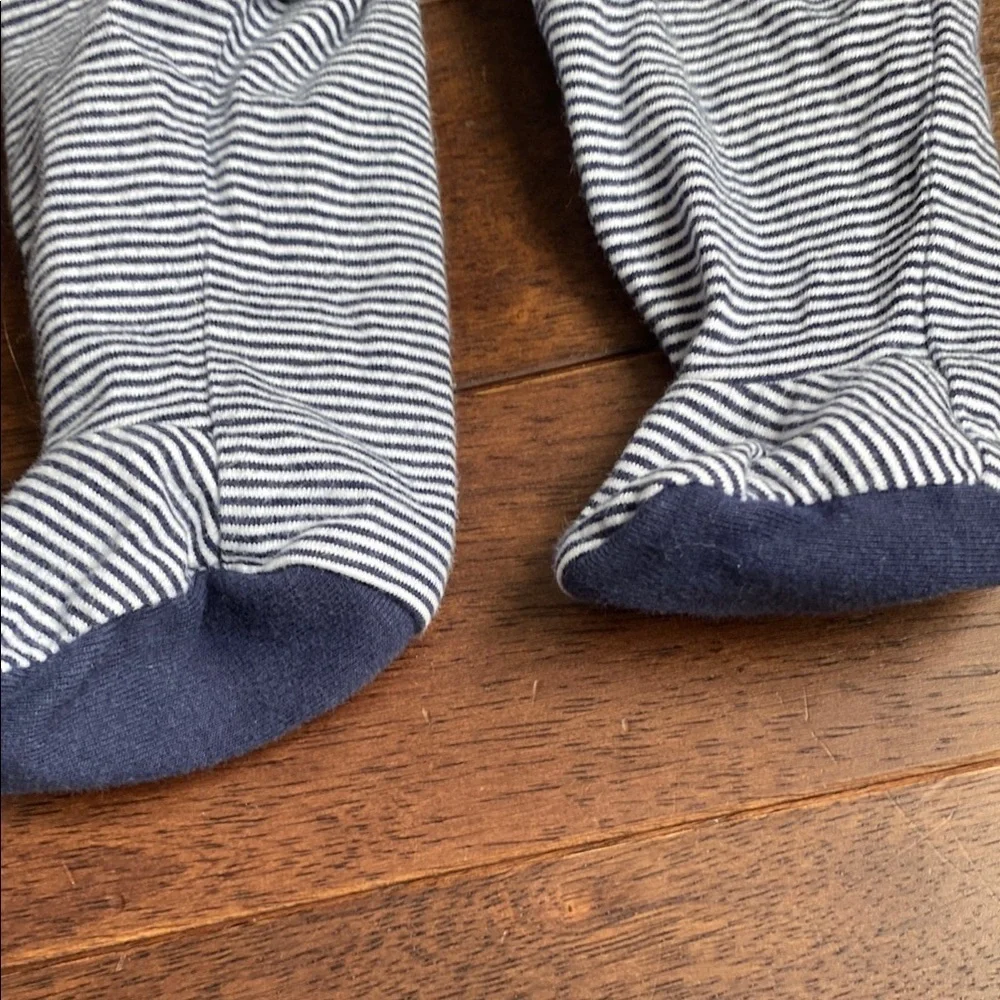 Janie and Jack Blue and White Footies One Piece